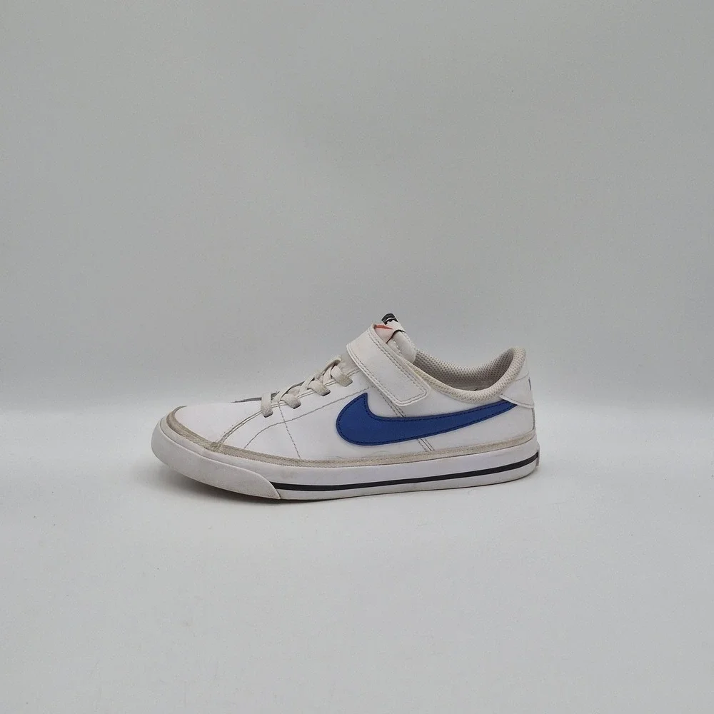 Nike Shoes Youth Size 2.5Y‎ White Blue Hook & Loop Casual Sneakers DA5381-101